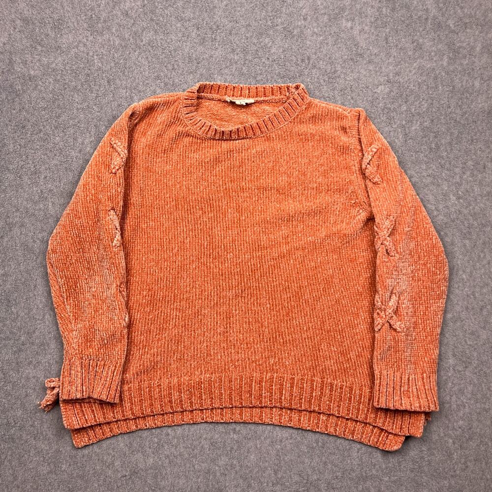 Jessica Simpson Sweater Womens Medium Orange Long Sleeve